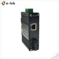 Mini Industrial 100BASE-FX to 10/100BASE-T 30W PoE+ Media Converter with 1-Port 100Base-FX SC