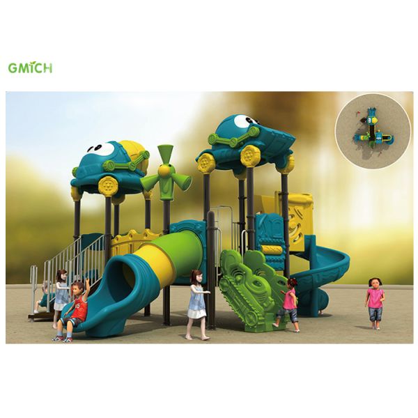 High Security Space Saver Playground Set Anti UV Small Play Structure