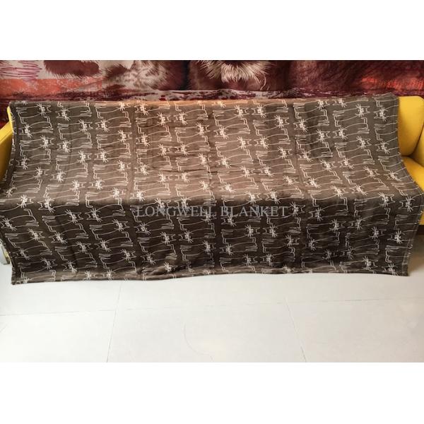 Warp Knitted Flannel Print Blanket , Animal Design Baby Flannel Blanket Anti - Allergic