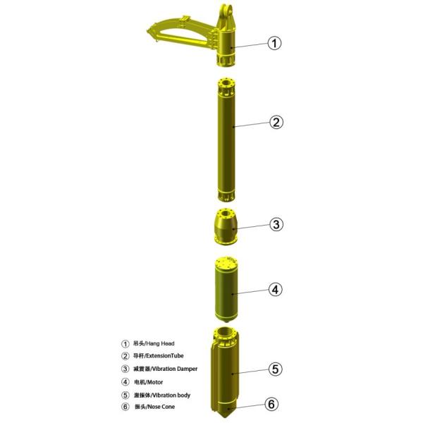 Наивысшая мощность электрическое Vibroflot для Vibro складывая инженерство BJV130E-426