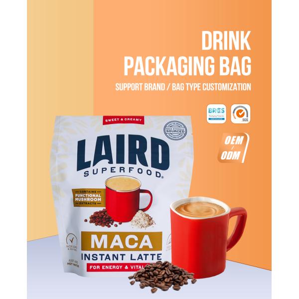 Custom Printing Protein Milk Powder Coffee Bean Plastic Packaging Bag Zipper Packaging Pouch