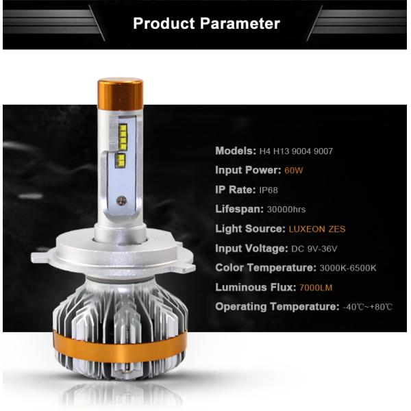 Led Headlight Bulbs H1 H3 H7 H4 H13 9005 60W 7000LM Turbo Fan Cool White 6500k Truck Repleacment Kits LED Headlamp Bulb