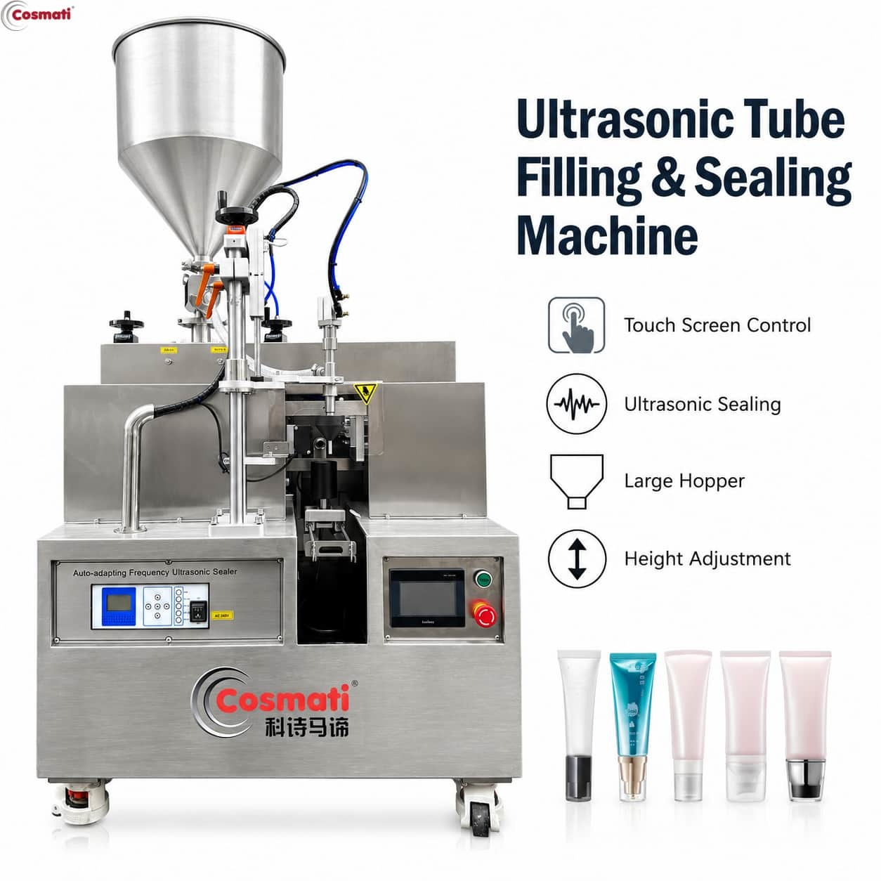 Semi Automatic Ultrasonic Soft Tube Filling Sealing Machine for Hand Cream