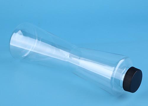 Food Supplement Packaging Disposable Juice Bottles , Blue 450ml Plastic Bottle for Capsule
