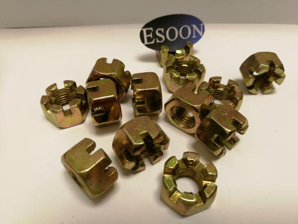 Hex Castle Nuts Metric Slotted Hex Nuts ASME B18.2.4.3M-1979,M6~M100,ZINC COATING