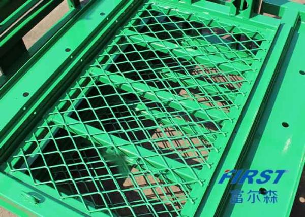 Green Powder Coated 1.5M Depth 60 Stackable Steel Pallets