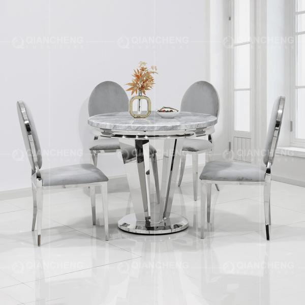 Round Marble 0.34m3 SS Dining Tables Italian Modern Light Luxury Style