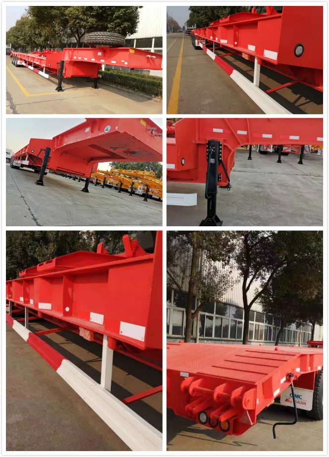 100 Ton Detachable Gooseneck Lowboy Trailer 4 Axle for Oversized Equipment Transport