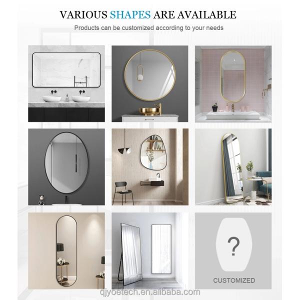 Silver Lenses Modern Frameless Wall Mounted Makeup Mirror for Beveled Bath Dressing