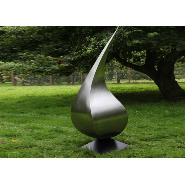 Contemporary Metal Modern Stainless Steel Sculpture Garden Art Waterdrop Shape