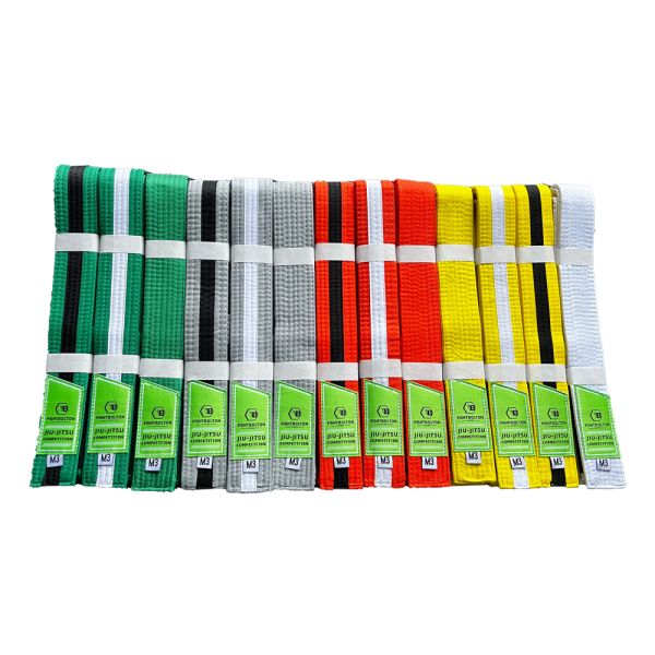 Lightweight Durable 100% Cotton BJJ Belt Pre Shurnk For Boys With Custom Logo