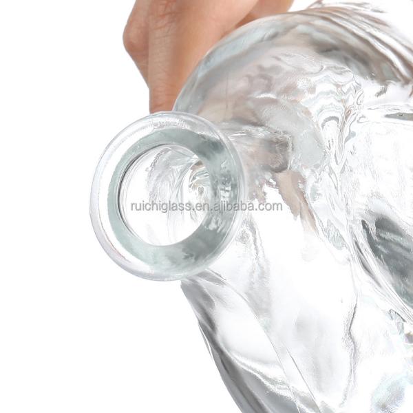 Super Flint Glass Bottle 500ml 750ml 1000ml Hot Stamping for Brandy