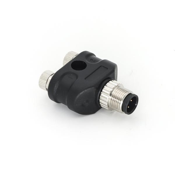 A Coded Y Distributor IP67 M12 Connector 4 Pin Male To M8 3 Pin Female