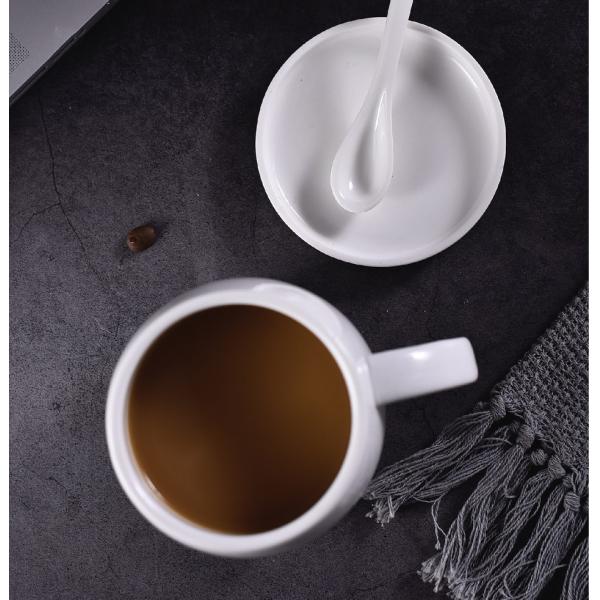Savall Bright White Coffee Plain Porcelain Mugs 550ml 10.4cm*8.5cm