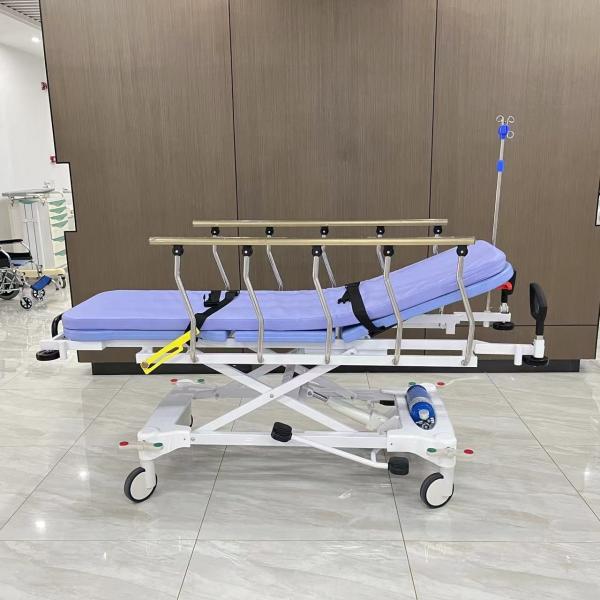 Stainless Steel Hydraulic Pump Stretcher Trolley For Patients Hospital Furniture