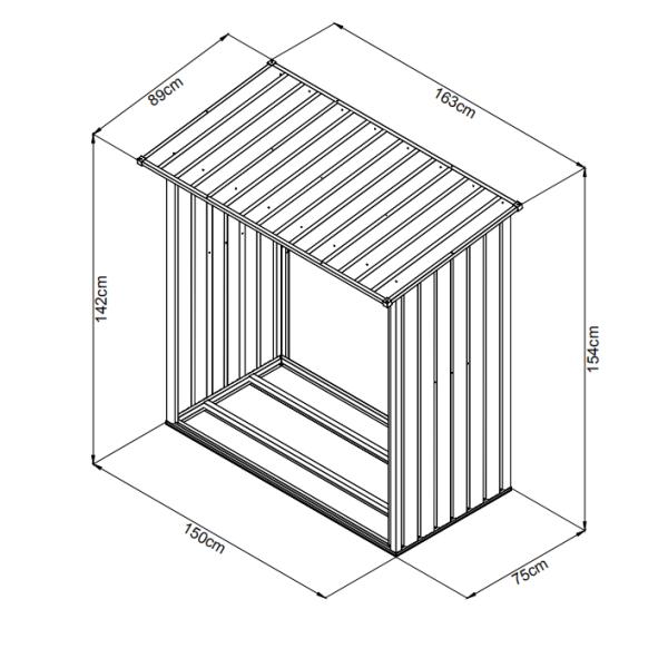 Low maintenance Garden Metal Shed 0.4m2 0.8m2 1.5m2 1.8m2 2.8m2 Metal Wooden Storage
