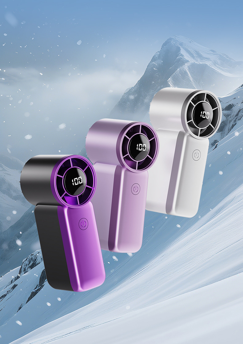 USB Rechargeable Turbo Fan , Portable Handheld Cooling Fan With Strong Wind