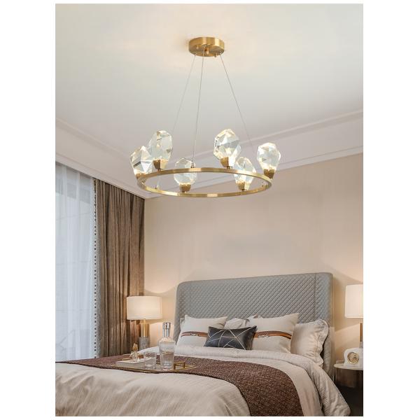 Modern Circle Rectangle Chandelier Lighting Living Dining Room Diamond Crystal Hanging Lamp(WH-CY-185)