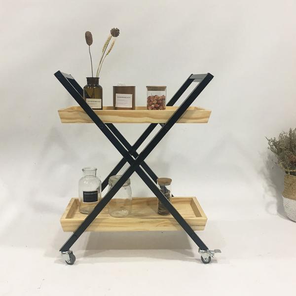 Customized Logo Metal Movable Trolley Hand Carts for Hotel and Medical Customized