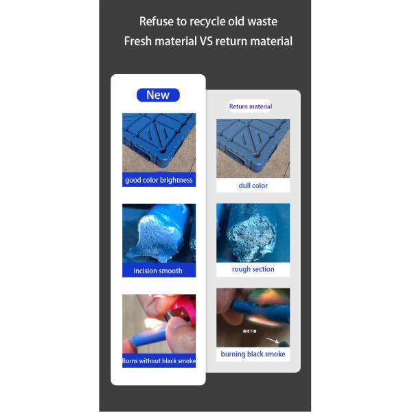 Heavy Duty 9 Foot HDPE Pallets Roto Moulded Pallets High Impact Strength