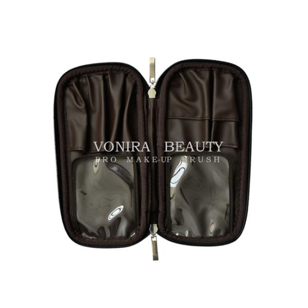 Bolsa cosmética da Multi-função do suporte do saco portátil da escova da composição com o saco interno para o curso & a casa, preto