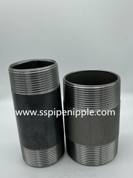 Male Female Carbon Steel Pipe Fitting  1X150MM Threaded Pipe Nipples