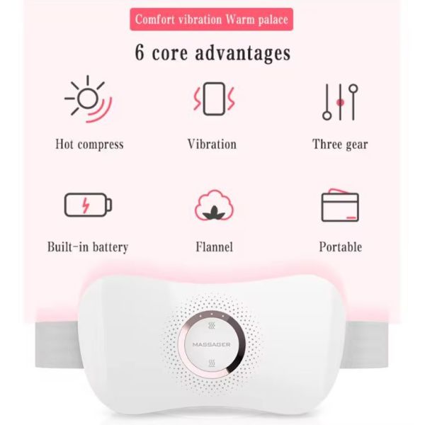 Abdominal Massage Belt with Infrared Therapy, EMS Pulse Stimulation, and Constant Temperature Heat Therapy for Lumbar and Abdomen Relief