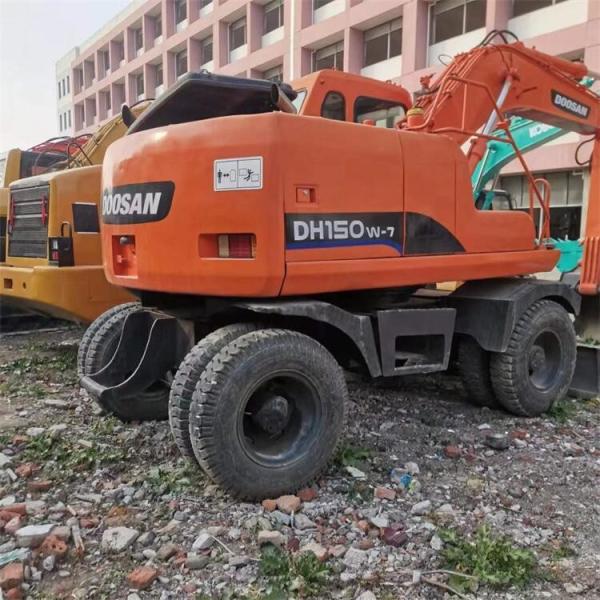 90% Original Doosan DH150 Excavator Used Doosan Wheel Excavator DH150W In South Korea