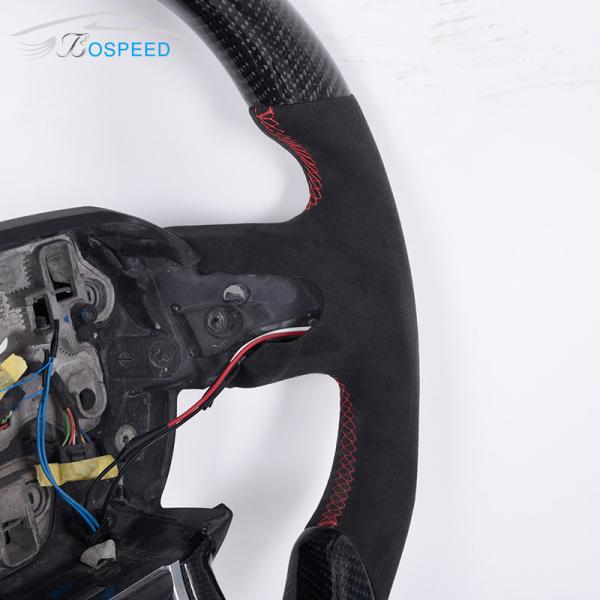 Black Leather Alcantara Land Rover Steering Wheel Ring Defender 90 Removable