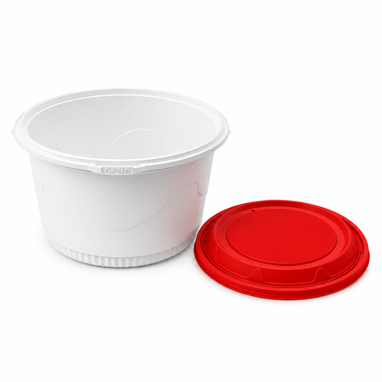 1780ml Tall PP Disposable Soup Container Bulk Tamper Evident Lid Color Options