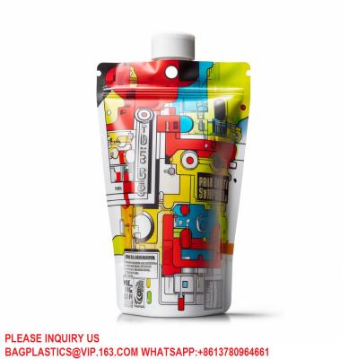 Eco Friendly Mylar Stand Up Pouch Suction Nozzle Custom Aluminum Spout Pouch Package Baby