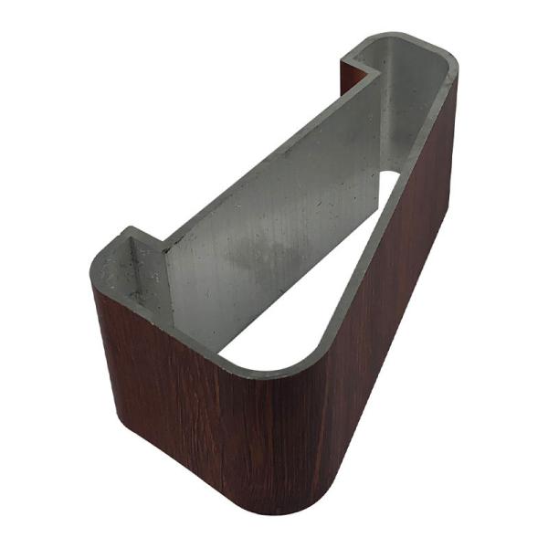 Solid Wood Handrail Aluminum Profiles Luxury Villa Curved Spiral Staircase