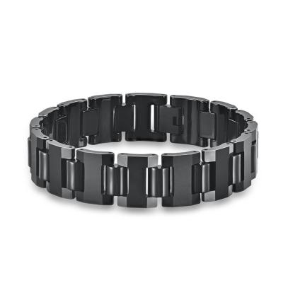 Brushed Stainless Steel Bracelet Rapper Jewelry Mens Link Chain Bracelet