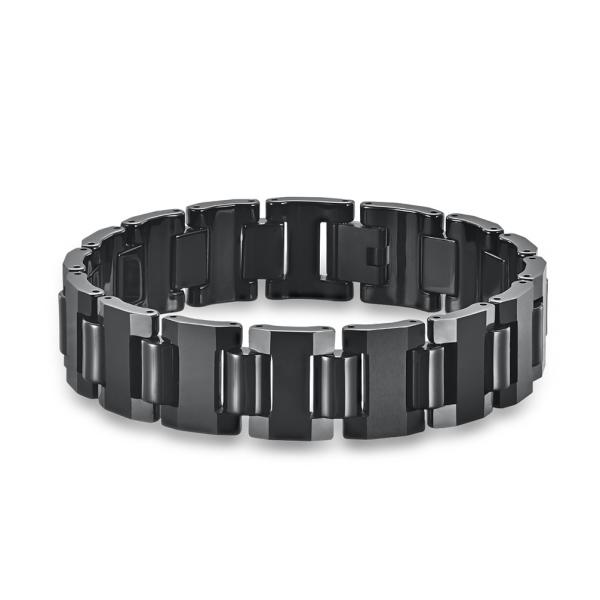 Brushed Stainless Steel Bracelet Rapper Jewelry Mens Link Chain Bracelet
