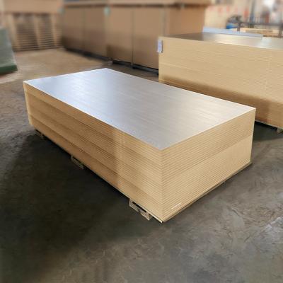 Cool Grey Decorative Melamine MDF Board Environmental Grade For Office Furniture
