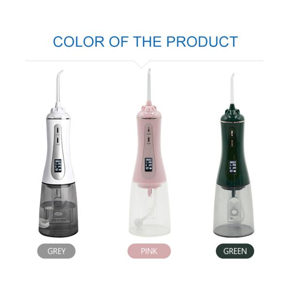 Вода перезаряжаемые устное Irrigator дисплея OLED для зубов 350ml IPX7 водоустойчивых