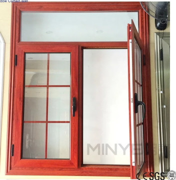 Sealing Aluminium Casement Windows red Customized Aluminum Frame Casement Windows
