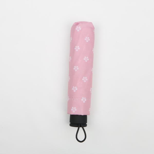 Pink And White Uv Blocker Travel Umbrella , Custom Folding Sun Umbrella
