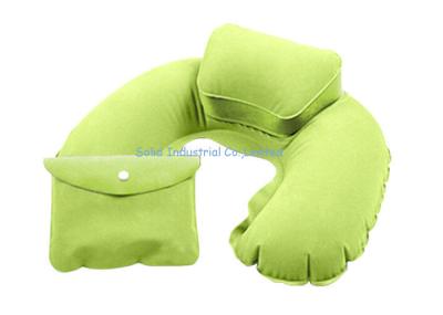 Customized Soft TPU or PVC U-Shape Inflatable Travel Neck Pillows with pouch
