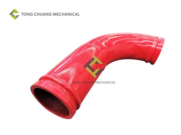 Lengthened Concrete Pump Pipeline Twin Wall Elbow 125*R275-90°+211mm