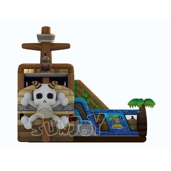 Pirate Ship 0.55mm Plato Inflatable Amusement Park For Kids