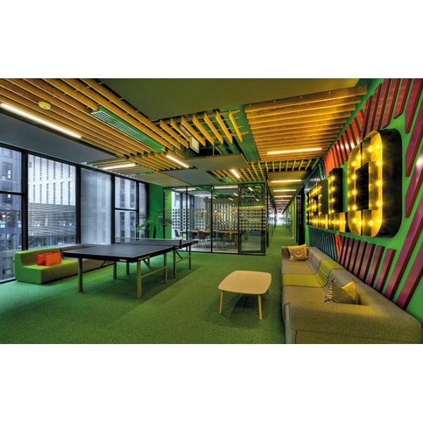 U Shape Aluminum Baffle Ceiling , Linear Baffle Ceiling 50x100MM Prevents Calorific Loss