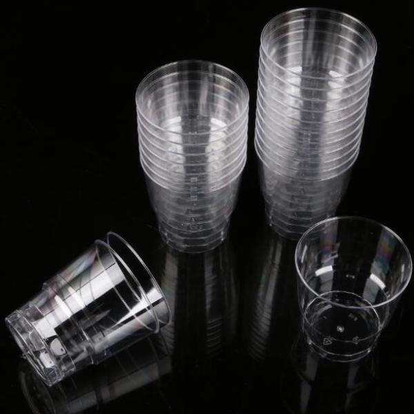 PS copos descartáveis 1,5 oz copos de plástico para bebidas quentes e frias em festa