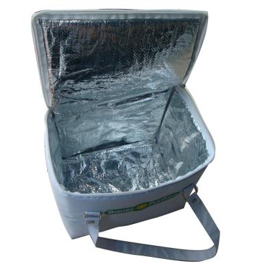 High end Reusable White Nylon Thermal Insulated Bags With Aluminum Foil And White Zipper