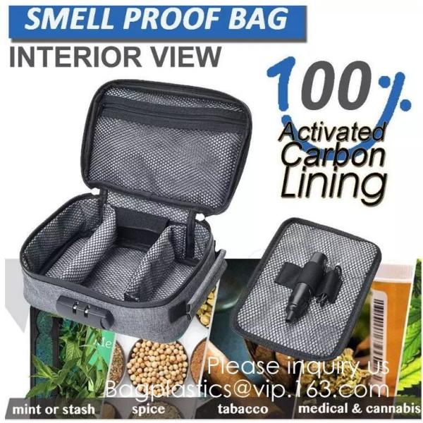 ASTM APPROVED CHILD-REISISTANT POUCH BAGS,Travel Discreet Containers Odor Blocking Resealable Storage Smell Proof Bag Wi