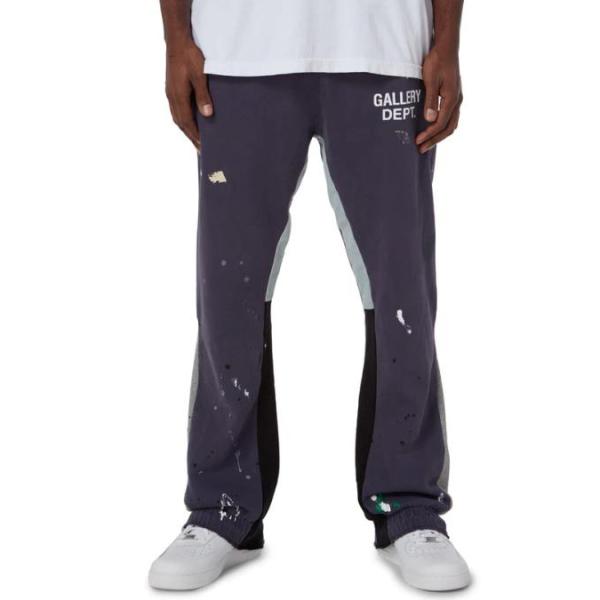 Small Order Clothing Manufacturers Men'S Splashed Paint With Hole Drawstring Flared Sweatpants