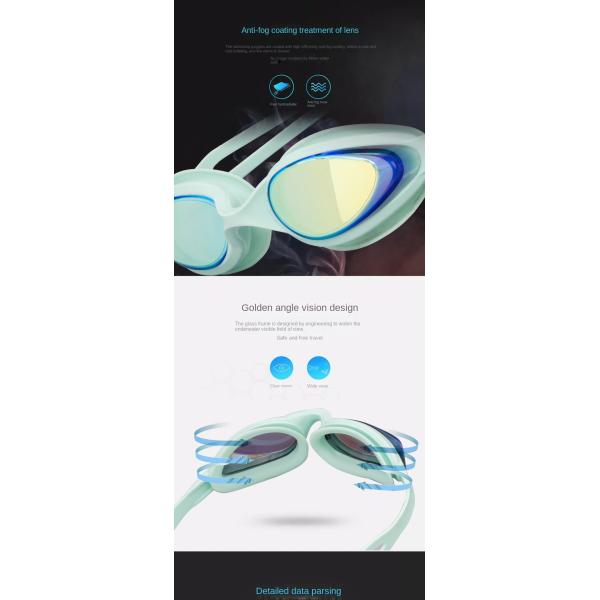 Customized Swimming Goggles Adult Goggles With Anti-fog And Wide View Silicone Lens Electronic myopia