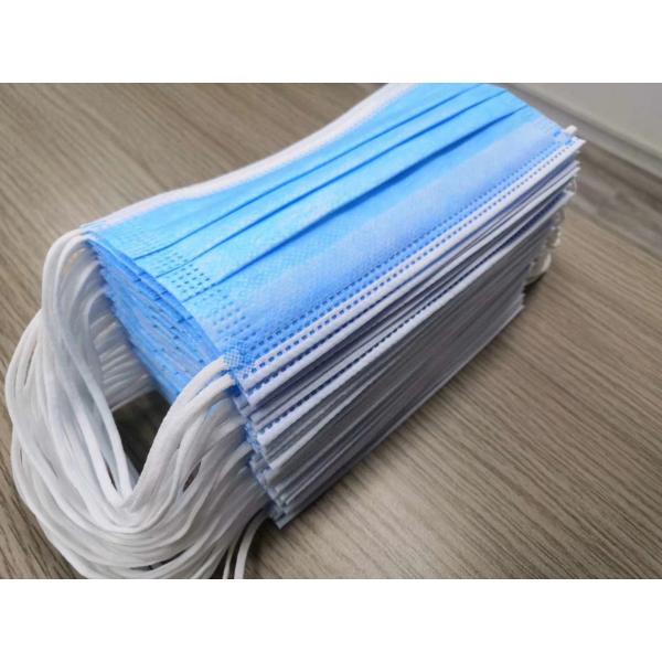 Daily Necessary Breathing Non Woven Face Mask 3 Ply 17.5x9.5cm Blue / Green