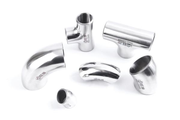 Round 304 304L Stainless Steel Butt Welding Fittings For Petrochemical Refinery Applications