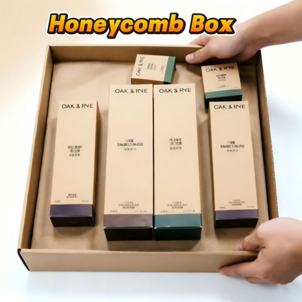 Skincare Honeycomb Box  Lotion Bottles  Custom Cardboard Boxes For Serums